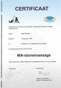Massage Affairs diploma Hot Stone massage