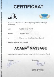Massage Affairs diploma Warmwaterkussen massage